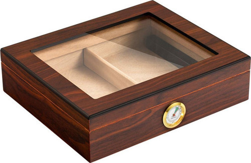 Kahverengi Camlı Humidor Puro Kutusu rc06khv