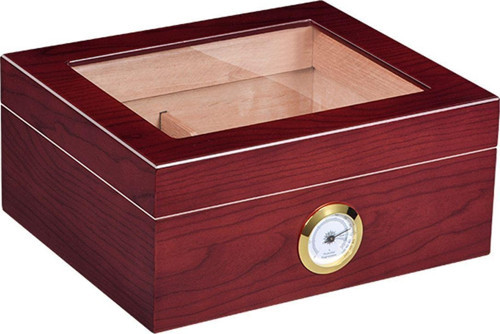 Kırmızı Camlı Humidor Puro Kutusu rb95khv