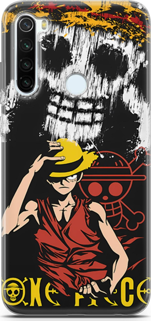 Xiaomi Redmi Note 8 için Anime 24 Baskılı Kapak One Piece Luffy II