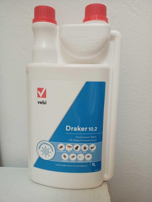 Draker 10.2 Cs Konsantre Haşere Böcek Öldürücü 1 Lt 3 Adet