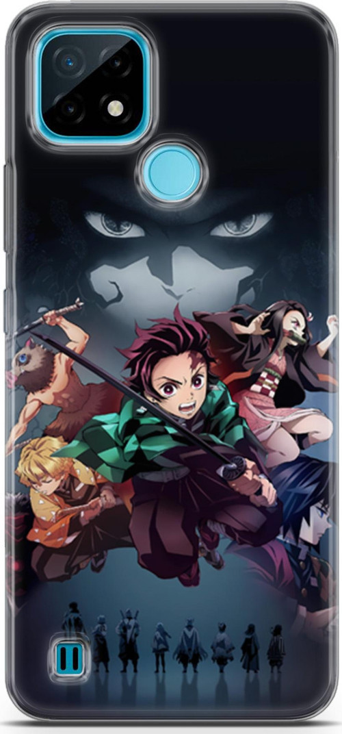 Realme C21 için Anime 6 Koruma Demon Slayer II