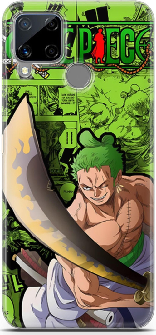 Realme C15 uyumlu Anime 10 UV Lans One Piece Zoro