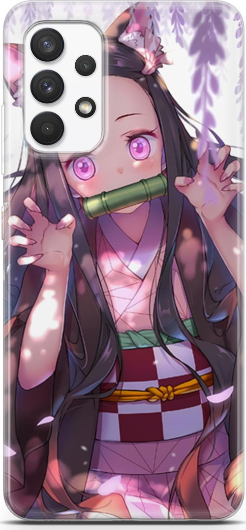 Samsung Galaxy A13 4G uyumlu Anime 14 Koruyucu Kılıf Demon Slayer Nezuko
