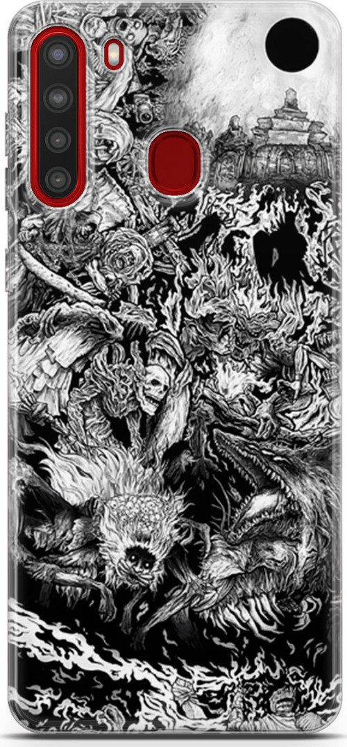 Samsung Galaxy A21 için Anime 7 UV Lans Berserk Dark Souls