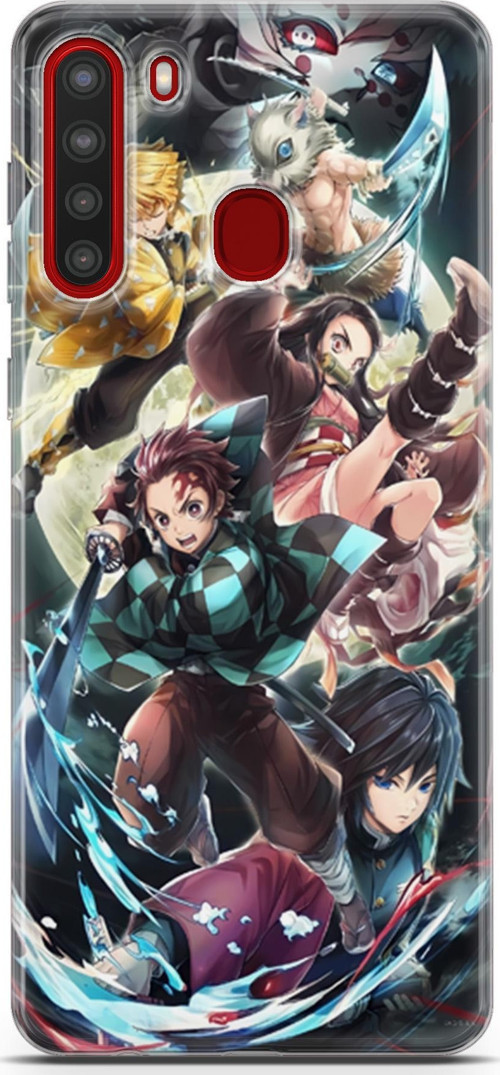 Samsung Galaxy A21 uyumlu Anime 5 Koruyucu Kılıf Demon Slayer I