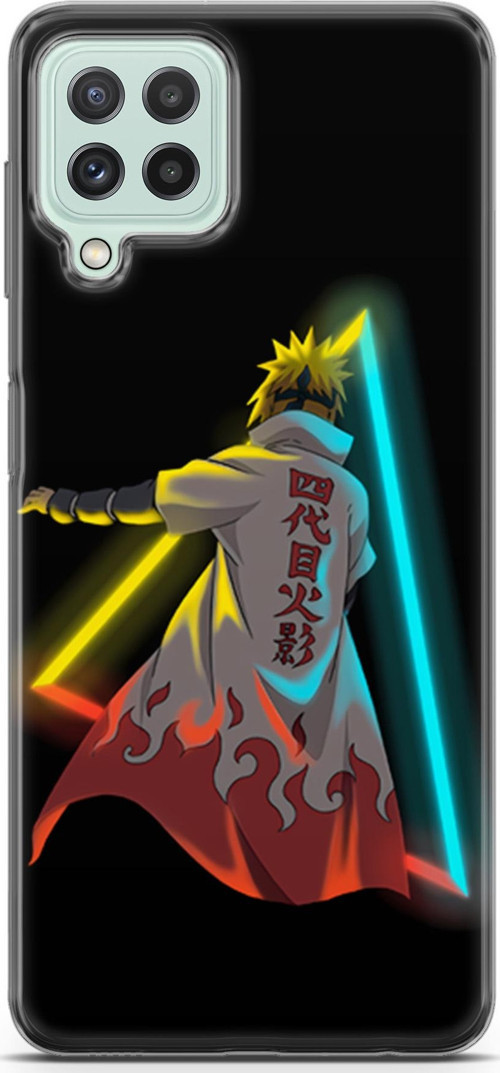 Samsung Galaxy A22 için Anime 32 UV Tasarım Minato Neon Naruto