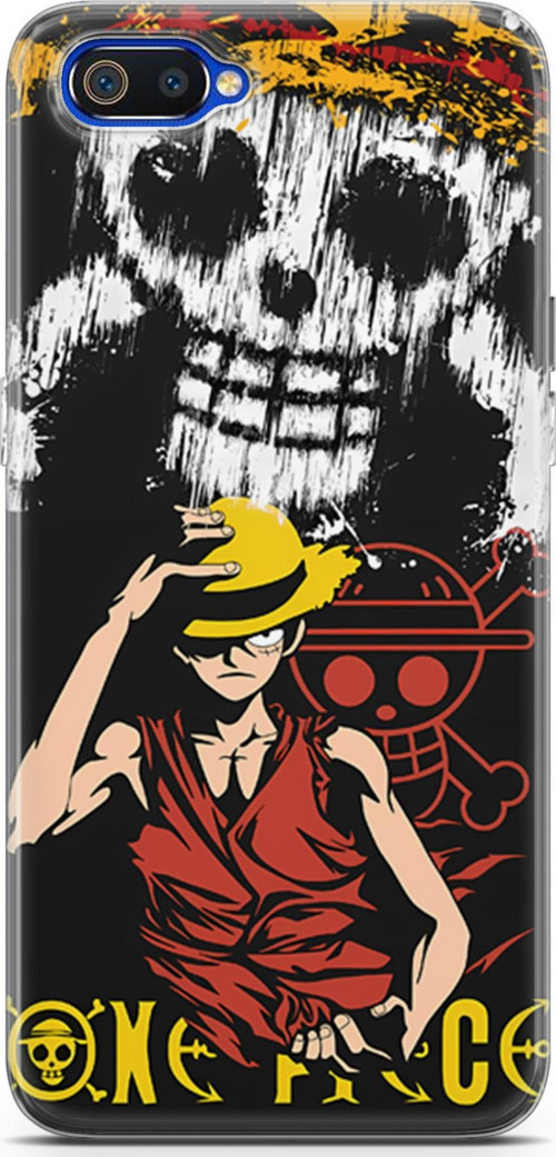 Realme C2 için Anime 24 TPU Silikon One Piece Luffy II