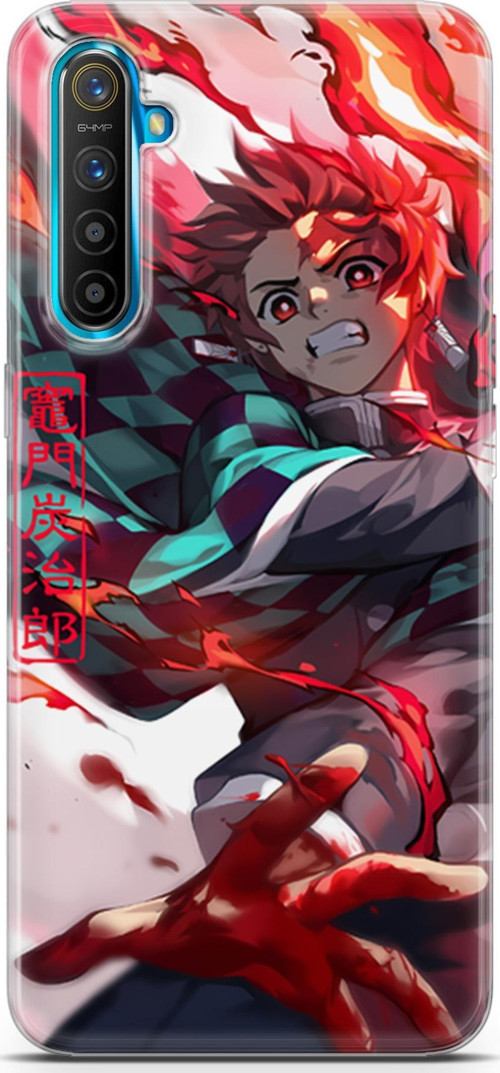 Realme XT için Anime 19 TPU Silikon Kimetsu No Yaiba