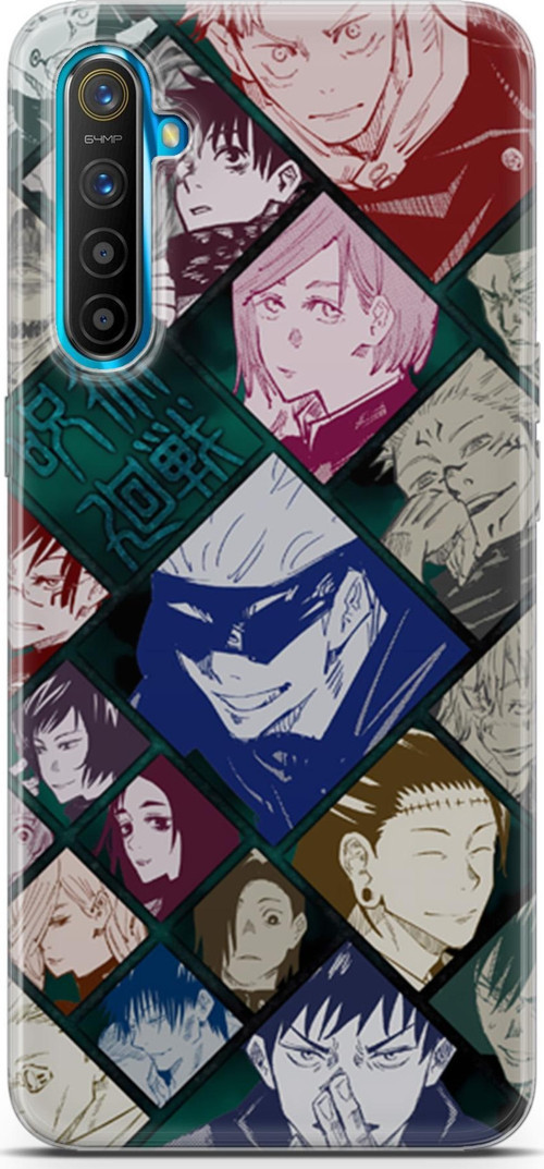 Realme XT için Anime 2 Renkli Tasarım Jujutsu Kaisen itadori