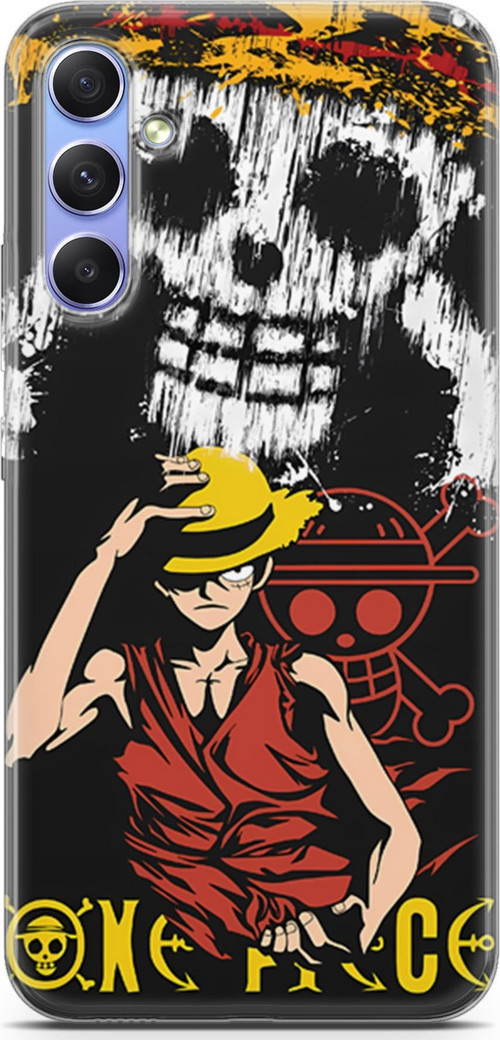 Samsung Galaxy A34 5G uyumlu Anime 24 TPU Silikon One Piece Luffy II