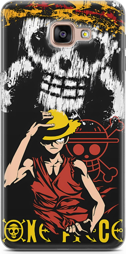 Samsung Galaxy A7 2016 için Anime 24 TPU Silikon One Piece Luffy II