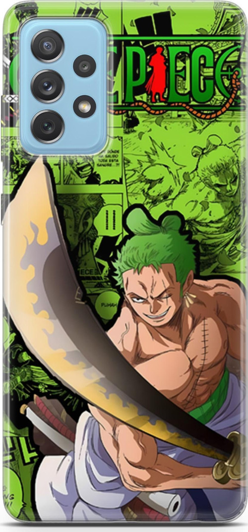 Samsung Galaxy A72 için Anime 10 HD Desen One Piece Zoro
