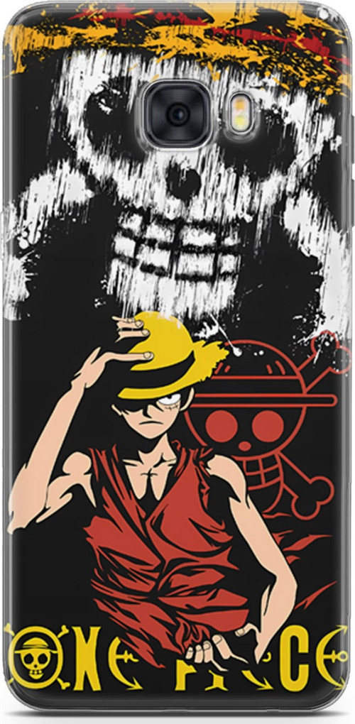 Samsung Galaxy C5 Pro uyumlu Anime 24 Renkli Tasarım One Piece Luffy II