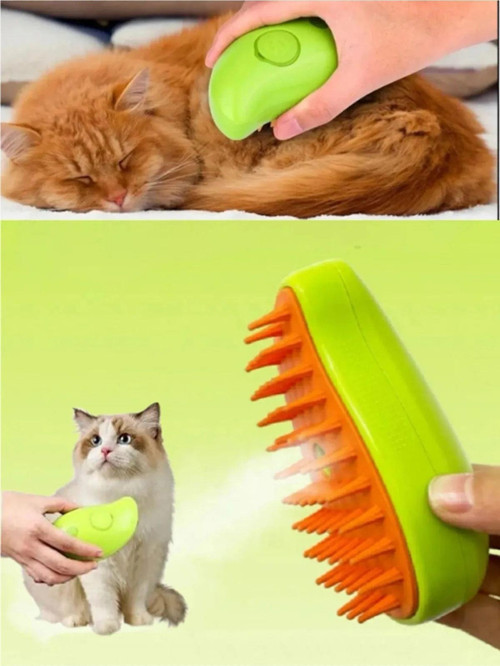 Buharlı Kedi & Köpek Yıkama Fırçası Tarağı Yumuşak Silikon