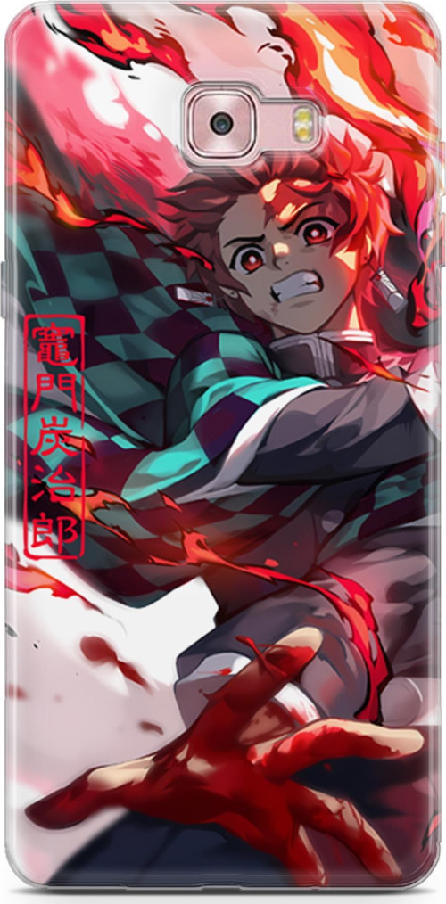 Samsung Galaxy C9 için Anime 19 Koruma Kimetsu No Yaiba