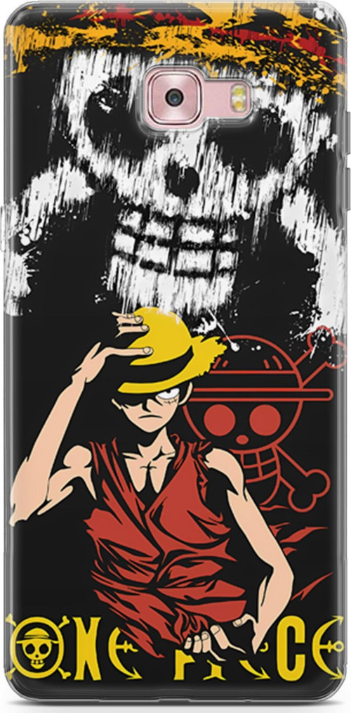 Samsung Galaxy C9 için Anime 24 Telefon Kılıfı One Piece Luffy II