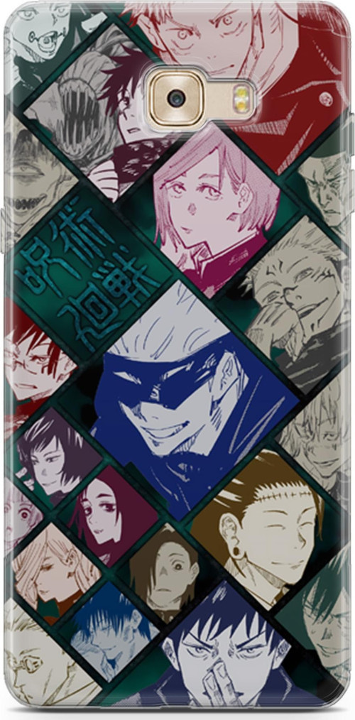 Samsung Galaxy C9 Pro için Anime 2 UV Kapak Jujutsu Kaisen itadori