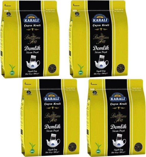 Premium Demlik Poşet Siyah Çay 25 Li 4 Adet