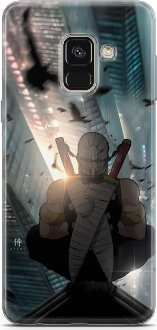 Samsung Galaxy A8 2018 için Anime 16 Soft Silikon Demon Slayer Tengen