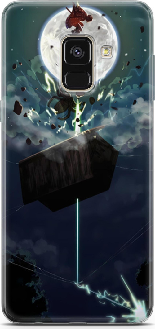 Samsung Galaxy A8 2018 uyumlu Anime 9 Parlak Baskılı Demon Slayer Zenitsu