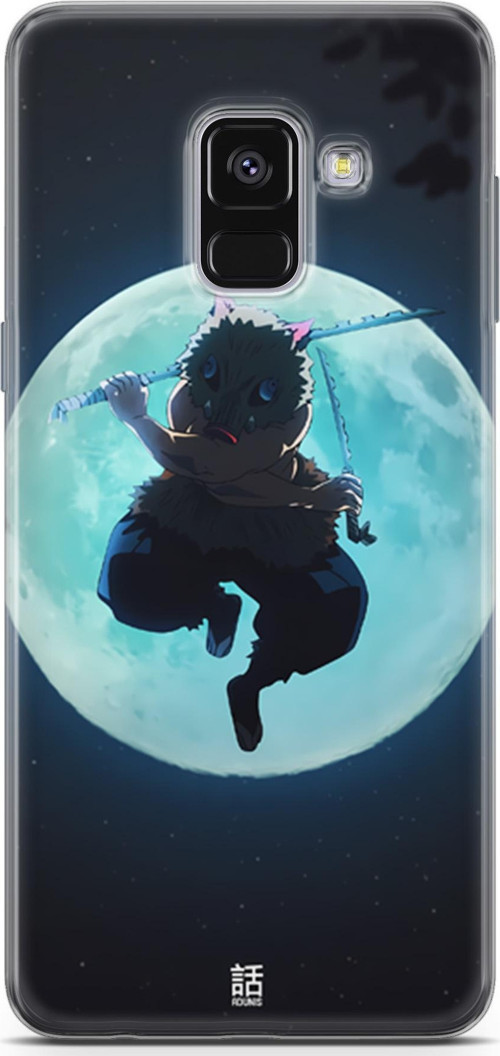 Samsung Galaxy A8 Plus 2018 için Anime 28 Silikon Kapak Demon Slayer inosuke Hashibira