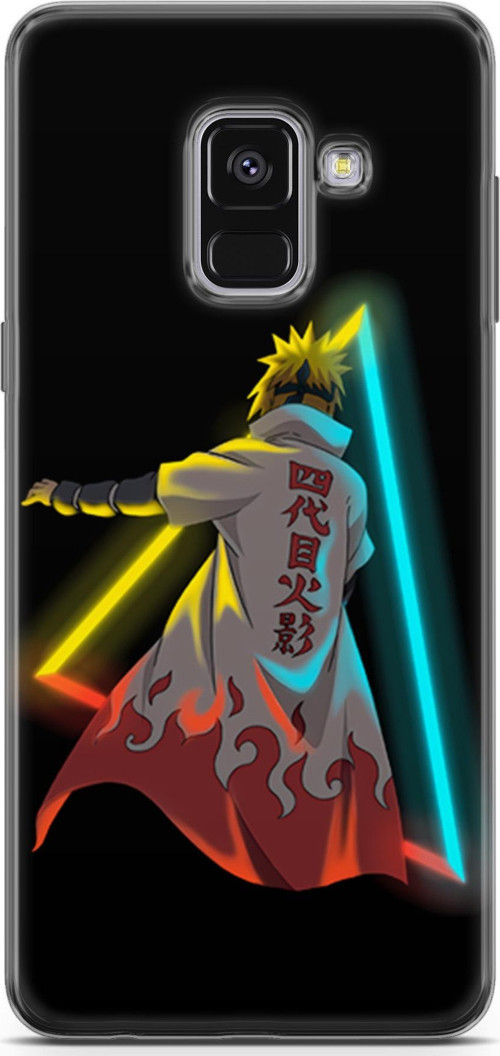 Samsung Galaxy A8 Plus 2018 için Anime 32 Silikon Kapak Minato Neon Naruto