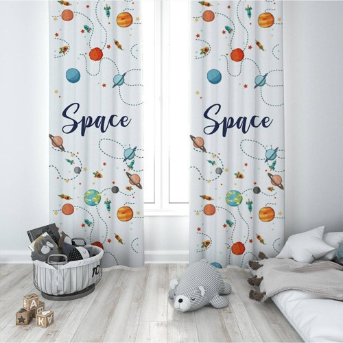 Çocuk Odası Dijital Baskılı 135x260cm Tek Kanat Fon Perde Model 00205