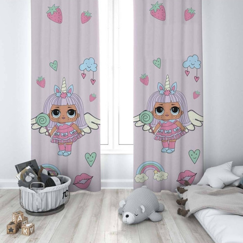 Çocuk Odası Dijital Baskılı 135x260cm Tek Kanat Fon Perde Model 00262