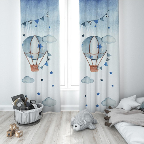Çocuk Odası Dijital Baskılı 135x260cm Tek Kanat Fon Perde Model 00016