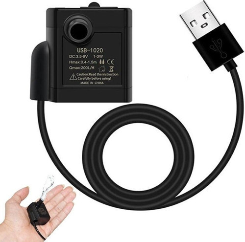 Usb Mini Akvaryum 3.5/9V 1-3W Dalgıç Su Pompası