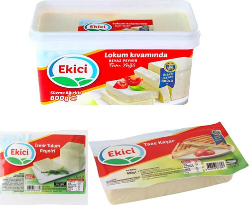 Peynir Seti 3 lü - Lokum Kıvamında - Taze Kaşar - İzmir Tulumu
