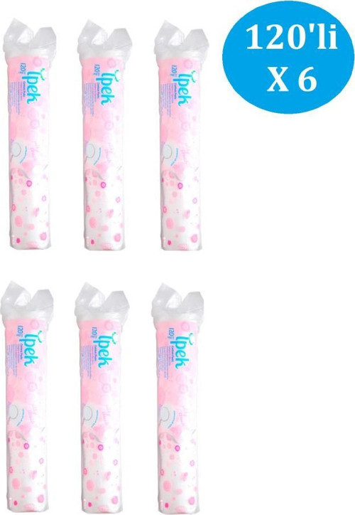 Makyaj Temizleme Pedi - Disk Pamuk 120 Li X 6 Adet