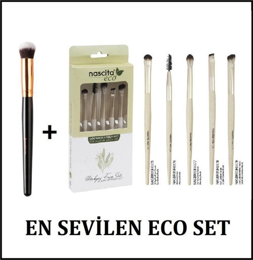 En Sevilen Eco Makyaj Fırça Seti 136 + Eco Göz Makyaj Fırça Seti - 74