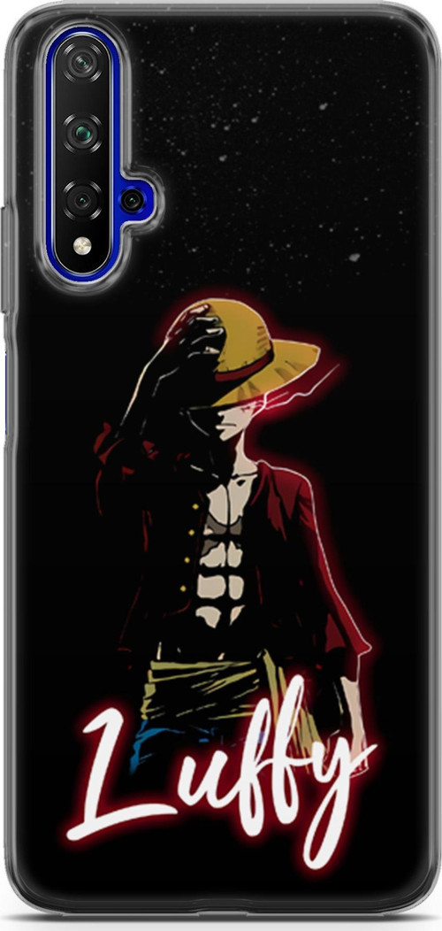 Huawei Nova 5t için Anime 36 Renkli Tasarım One Piece Luffy Siyah