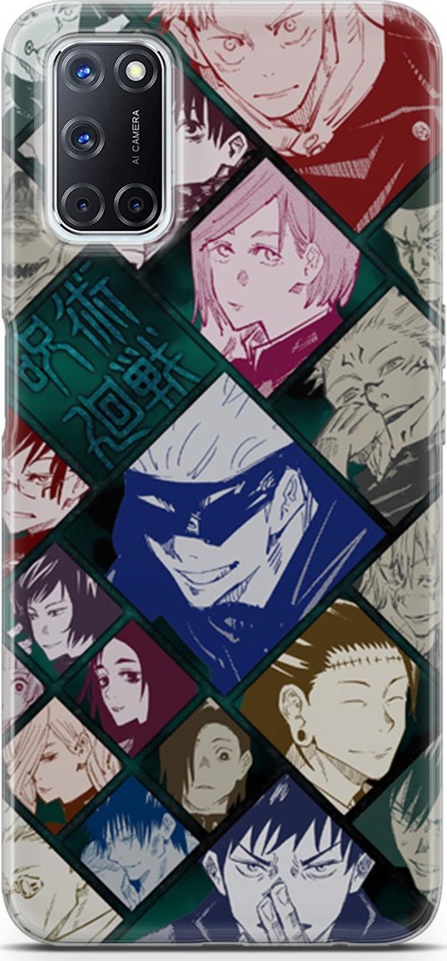 Oppo A52 uyumlu Anime 2 Telefon Kabı Jujutsu Kaisen itadori