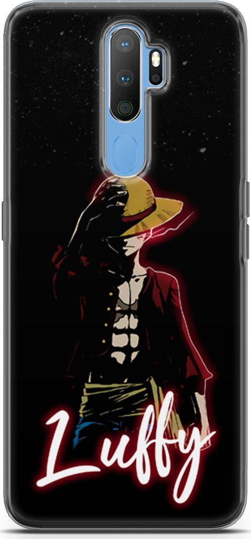 Oppo A9 2020 için Anime 36 HD Koruma One Piece Luffy Siyah