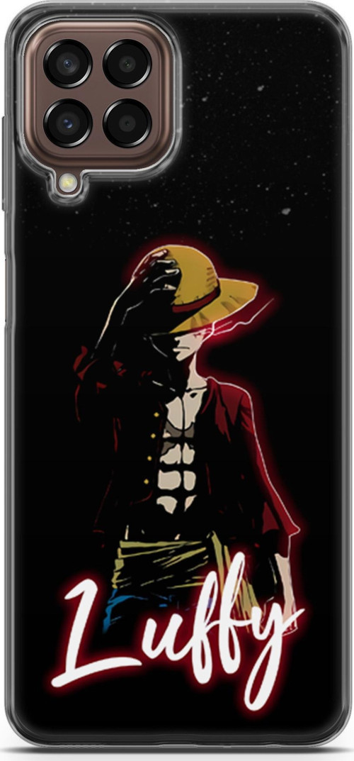Samsung Galaxy M33 için Anime 36 HQ Baskı One Piece Luffy Siyah