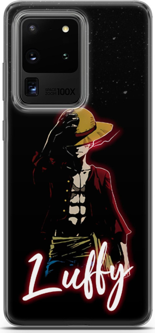 Samsung Galaxy S20 Ultra için Anime 36 Koruma Kılıfı One Piece Luffy Siyah