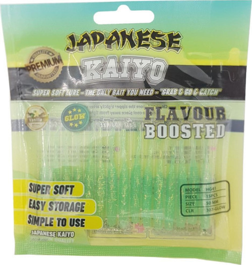 Japanese Kaiyo 5cm Silikon LRF Suni Yem Vanilya Aromalı Fosforlu