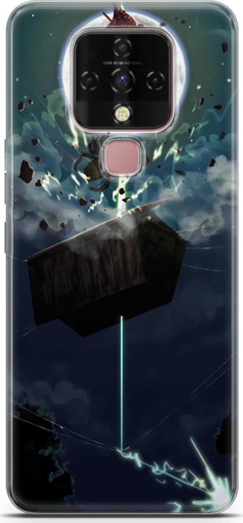 Tecno Camon 16 için Anime 9 Şeffaf Demon Slayer Zenitsu