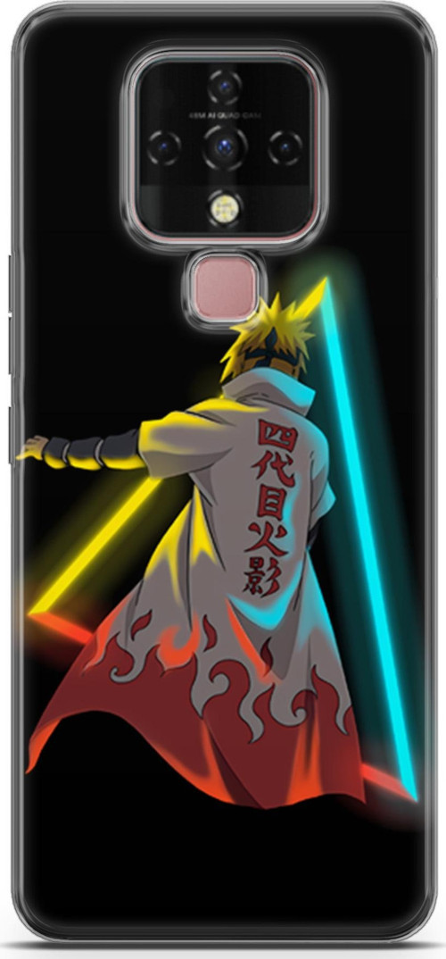 Tecno Camon 16 uyumlu Anime 32 Silikon Kapak Minato Neon Naruto
