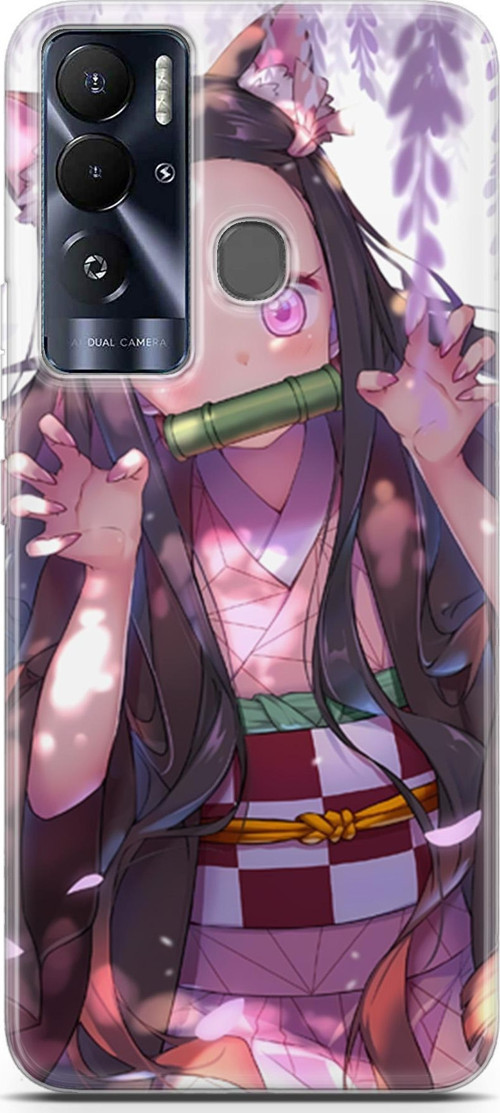 Tecno Pova Neo için Anime 14 Parlak Baskılı Demon Slayer Nezuko
