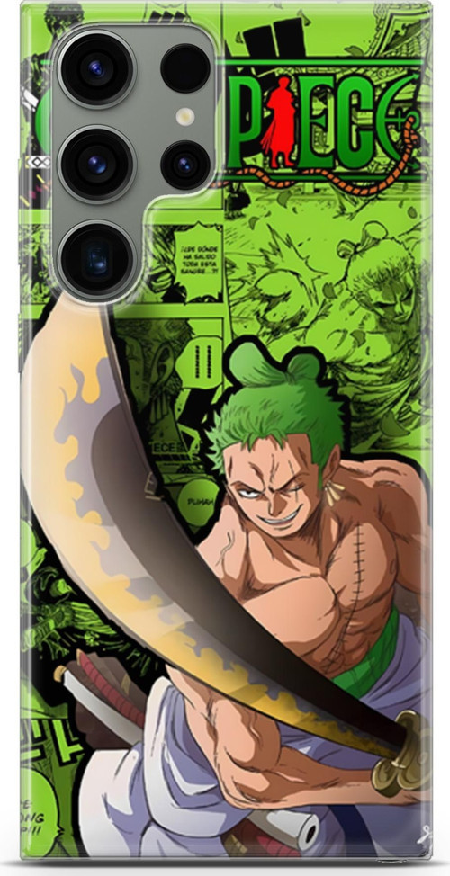 Samsung Galaxy S23 Ultra için Anime 10 Baskılı Kapak One Piece Zoro