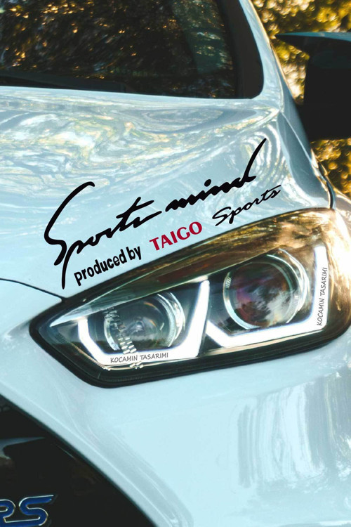 Volkswagen Taigo Sport Mind Far Sticker Kırmızı Yazı Şeritli Özel Tasarım Siyah Zemin Taigo Yazılı