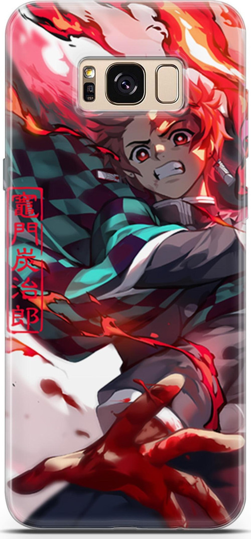 Samsung Galaxy S8 için Anime 19 Parlak Baskılı Kimetsu No Yaiba