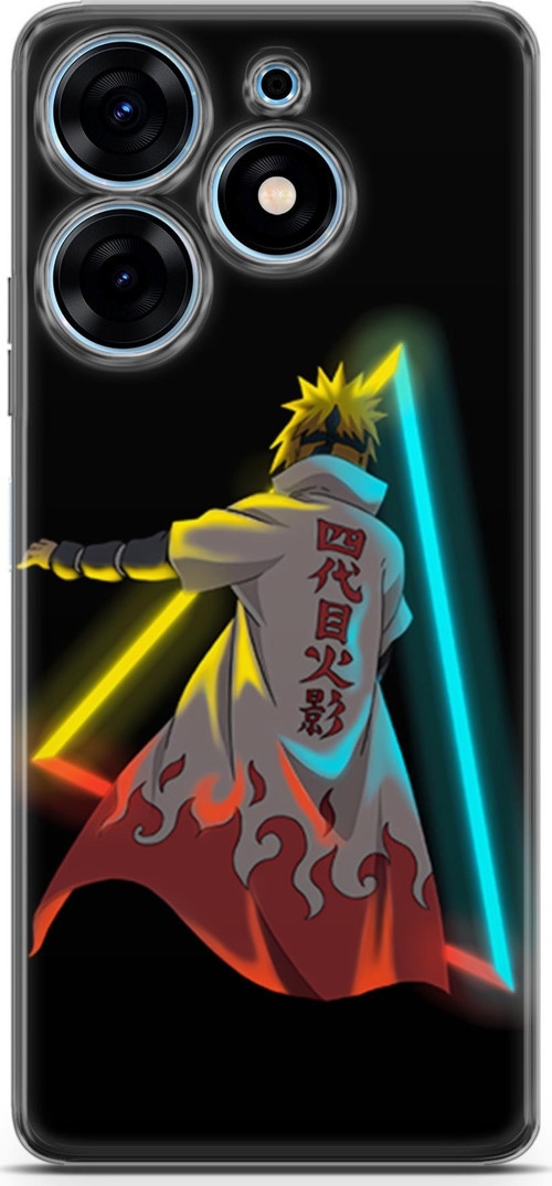 Tecno Spark 10 Pro uyumlu Anime 32 Parlak Baskılı Minato Neon Naruto