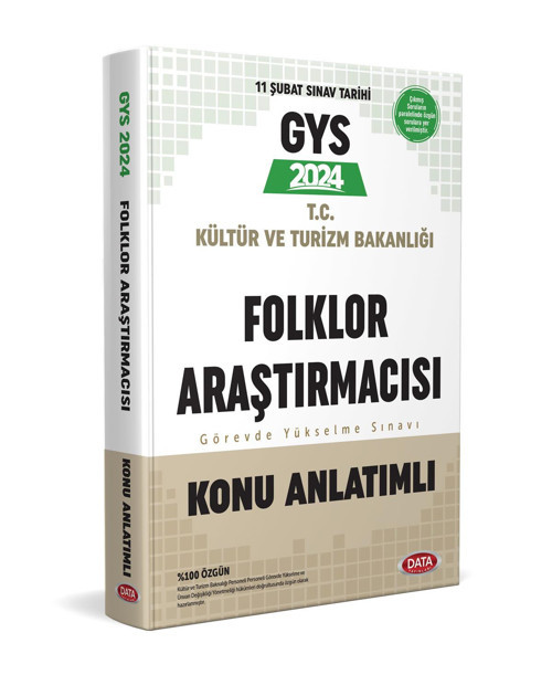 Data Yayınları 2024 GYS Kültür ve Turizm Bakanlığı Folklor Araştırmacısı Konu Anlatımlı Görevde Yükselme