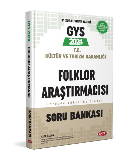 Data Yayınları 2024 GYS Kültür ve Turizm Bakanlığı Folklor Araştırmacısı Soru Bankası Görevde Yükselme
