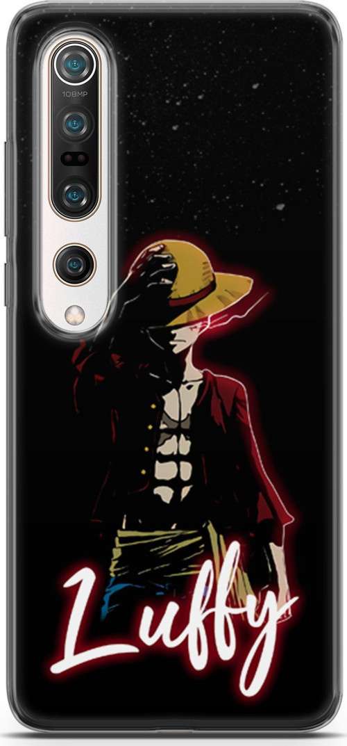 Xiaomi Mi 10 uyumlu Anime 36 Telefon Kılıfı One Piece Luffy Siyah