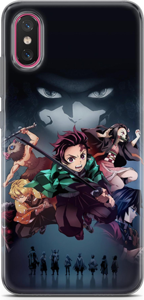 Xiaomi Mi 8 Pro için Anime 6 Silikon Kapak Demon Slayer II